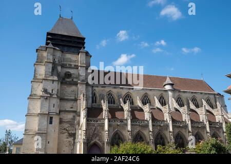 Pont-l'Eveque (Normandie, Frankreich): St. Michael's Kirche ("Eglise Saint-Michel"), Gebäude als National Historic Landmark (Fre registriert Stockfoto