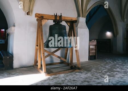 Alba Iulia, Rumänien - Dezember 05, 2019: Die historischen, gotischen Kirche auf dem Hügel, (Biserica din Deal, Deutsch: Bergkirche) in der Festungsstadt Sighi Stockfoto