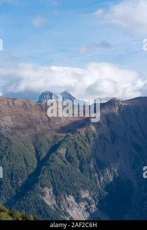 Bergkette entlang Bettmeralp, Wallis in den Schweizer Alpen in der Schweiz, in Westeuropa Stockfoto