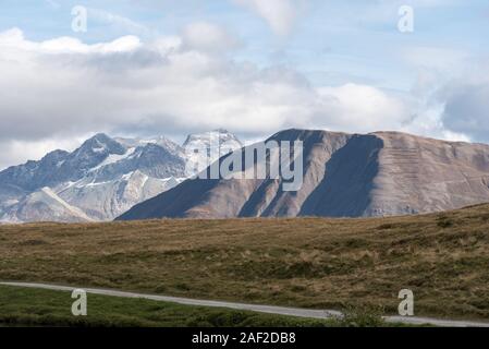 Bergkette entlang Bettmeralp, Wallis in den Schweizer Alpen in der Schweiz, in Westeuropa Stockfoto