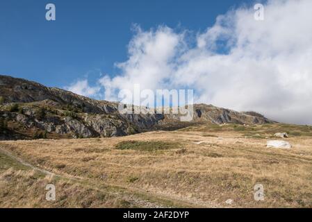 Bergkette entlang Bettmeralp, Wallis in den Schweizer Alpen in der Schweiz, in Westeuropa Stockfoto