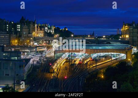 Ein Blick in die schottische Hauptstadt Edinburgh, Edinburgh Stockfoto