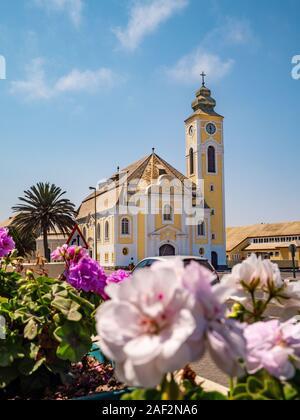 Die Deutsche Evangelisch-Lutherische Kirche in Swakopmund, Namibia Stockfoto