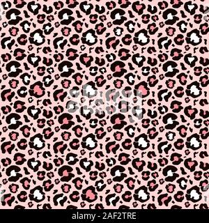 Leopard nahtlose Muster. Vektor trendy Hintergrund. Jaguar Leder. Wildes Tier Haut. Stock Vektor
