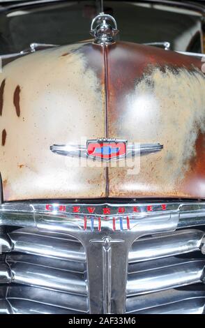 1947 Chevy Business Coupé mit schweren Patina Stockfoto