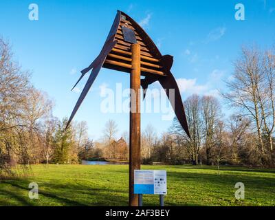 Swift Tower, Vogel, die Verschachtelung, Universität Parks, Oxford, Oxfordshire, England, UK, GB. Stockfoto