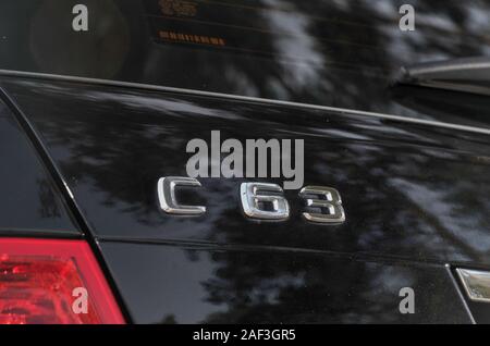 2008 Mercedes AMG C 63 Immobilien - schnell W204 Form C Klasse Stockfoto