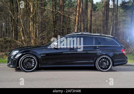 2008 Mercedes AMG C 63 Immobilien - schnell W204 Form C Klasse Stockfoto