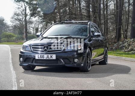 2008 Mercedes AMG C 63 Immobilien - schnell W204 Form C Klasse Stockfoto