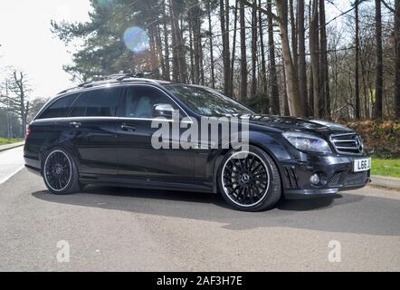 2008 Mercedes AMG C 63 Immobilien - schnell W204 Form C Klasse Stockfoto