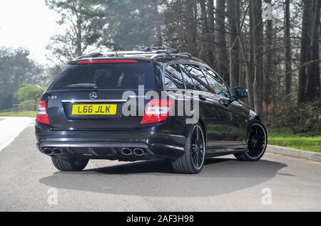 2008 Mercedes AMG C 63 Immobilien - schnell W204 Form C Klasse Stockfoto