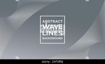 Monochrome abstrakte Wave Line Hintergrund Design Template, abstrakte Mischung Design Vector, schöner Hintergrund Vorlage, Schwarz Grau Gradation, EPS 10. Stock Vektor
