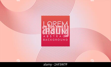 Abstrakte Wave Line Hintergrund Design Template, abstrakte Mischung Design Vector, Rot Orange geschwungene Linien, Dunkelrot Beige Gradation, Auflösung 16:9, EPS 10. Stock Vektor