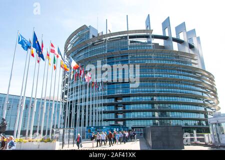 Louise Weiss Gebäude in Straßburg Frankreich. Sitz des Europäischen Parlaments Stockfoto