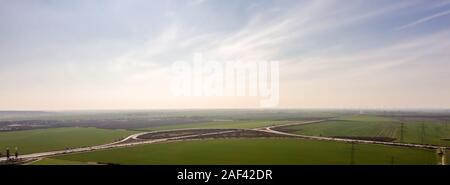 Panorama von einer Autobahn Dreieck Stockfoto