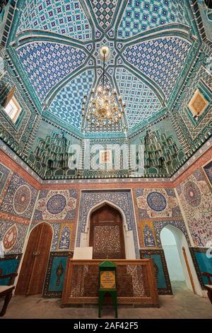 Schrein-Komplex von Qutham b. Abbas, Kusam Ibn Abbas Moschee, nekropole Schah-i-Wonders, Samarkand, Usbekistan, in Zentralasien Stockfoto