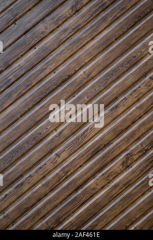 Braunes Holz Textur außerhalb für fasading ein Haus verwendet. Stockfoto