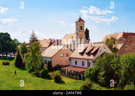 Landschaft mit der St. Florian Kirche in der Altstadt von Varazdin Stockfoto