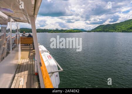 Windermere Fähre Tour in Lake District National Park, Großbritannien Stockfoto