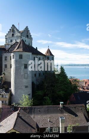 Meersburg, auch bekannt als die Alte Burg in Meersburg am Bodensee ist die älteste bewohnte Burg Deutschlands. Stockfoto