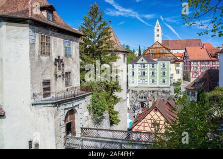 Meersburg, auch bekannt als die Alte Burg in Meersburg am Bodensee ist die älteste bewohnte Burg Deutschlands. Stockfoto