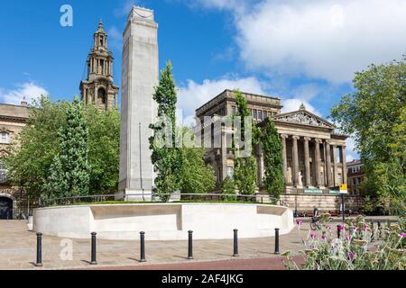 Harris Museum, Ehrenmal und Kunstgalerie, Marktplatz, Preston, Stadt Preston, Lancashire, England, Vereinigtes Königreich Stockfoto