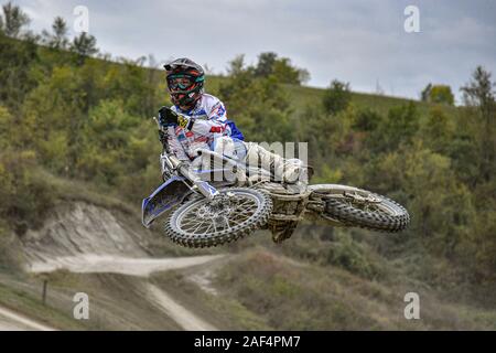Motocross peitsche Yamaha YZF, MXGP Stockfoto