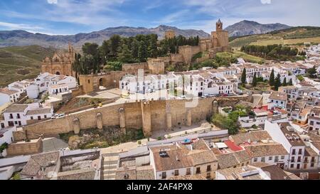 Antequera ist eines der schönsten weißen Dörfer in der Provinz Málaga, Spanien. Stockfoto