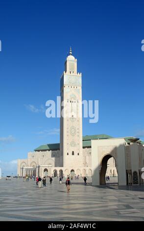 Die Hassan-II.-Moschee - Afrikas grösste Moschee - Casablanca, Marokko Stockfoto