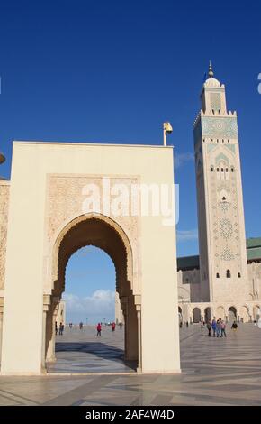 Die Hassan-II.-Moschee - Afrikas grösste Moschee - Casablanca, Marokko Stockfoto