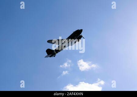 UK, Quorn - Juni 2015: Spitfire im Luftraum über Großbritannien Stockfoto