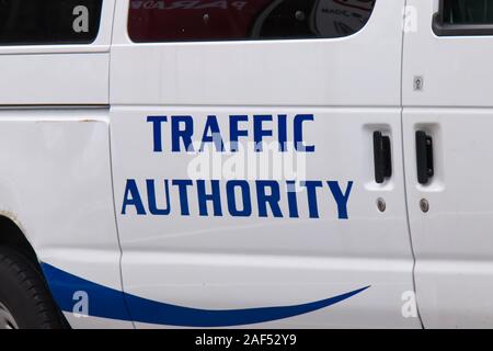 Vancouver, Kanada - Dezember 1, 2019: Nahaufnahme des Verkehrs Behörde Van in der Innenstadt von Vancouver Stockfoto