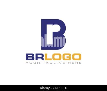 Anfangsbuchstabe B R logo Vorlage Stock Vektor