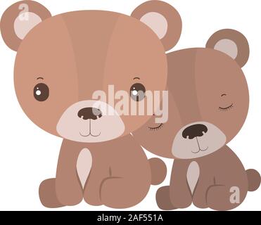 Süße Bären Cartoons vektor design Isoliert Stock Vektor