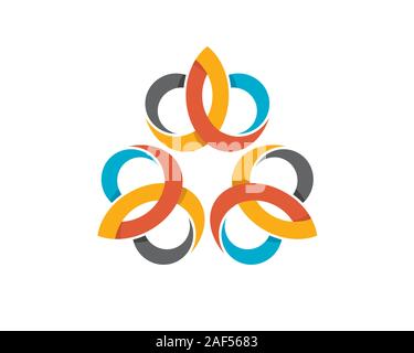 Trigonal blau orange Blume Illustration Stock Vektor