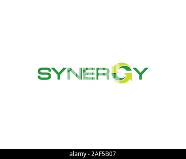 Synergy verarbeiten Logo Stock Vektor