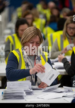 Edinburgh, Schottland, Großbritannien. 12. Dezember 2019. Parlamentarischen Wahlen Grafen an der Royal Highland Centre in Edinburgh. Iain Masterton/Alamy leben Nachrichten Stockfoto