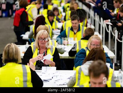 Edinburgh, Schottland, Großbritannien. 12. Dezember 2019. Parlamentarischen Wahlen Grafen an der Royal Highland Centre in Edinburgh. Iain Masterton/Alamy leben Nachrichten Stockfoto