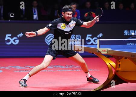 Zhengzhou, China. 12 Dez, 2019. Timo Boll (GER) Tischtennis: 2019 ITTF World Tour Grand Finale Männer Singles Runde 16 in Zhengzhou Olympic Sports Centre in Zhengzhou, China. Credit: Naoki Nishimura/LBA SPORT/Alamy leben Nachrichten Stockfoto