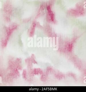 Mauve rosa und grün Aquarell Textur in Sprays der Farbe Farbe für abstrakte Hintergründe. 12 x 12 digital Papier für Papier basteln, Elemente einer Seite. Stockfoto
