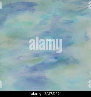 Blau und grün Aquarell Hintergründe Flüssigkeit weiche Textur in 12x12 digitale Seite Elemente für Grafik Design, digitale Papier, Handwerk und Abstracts. Stockfoto