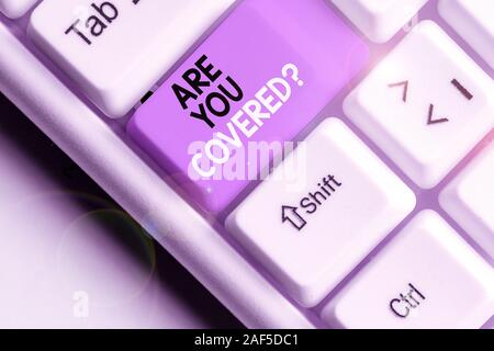 Text Zeichen angezeigt sind, werden Sie immer in Frage. Business Foto Text der Frage angezeigt, ob Sie eine Versicherung in Arbeit oder Leben Stockfoto