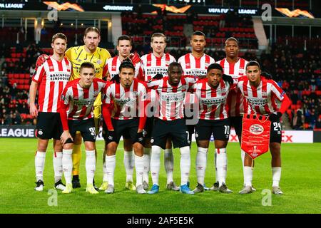 12. Dezember 2019 Eindhoven, Niederlande Fußball UEFA Europa League 2019 PSV Eindhoven v Rosenborg BK UEFA Europa Leauge Teamsquad PSV Stockfoto