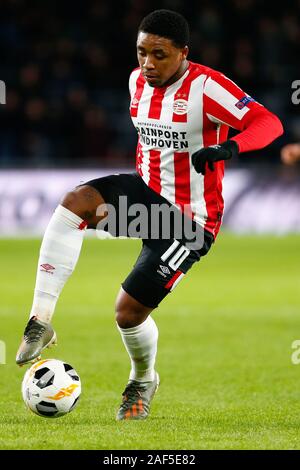 12. dezember 2019 Eindhoven, Niederlande Fußball UEFA Europa League 2019 PSV Eindhoven / Rosenborg BK UEFA Europa Leauge Steven Bergwijn vom PSV Eindhoven Stockfoto