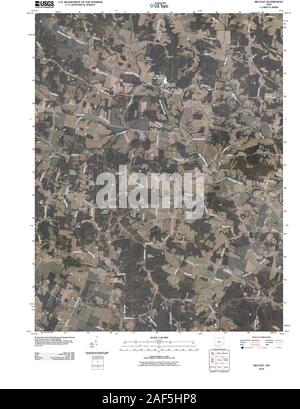 USGS TOPO Karte Ohio OH Belfast 20100722 TM Wiederherstellung Stockfoto
