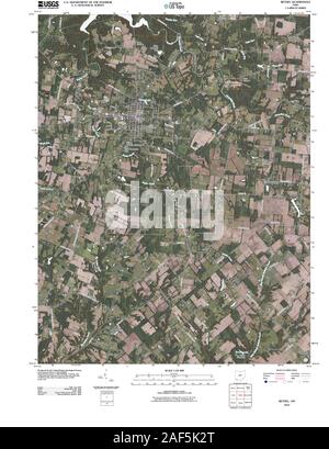 USGS TOPO Map Ohio OH Bethel 20100722 TM Restoration Stockfoto