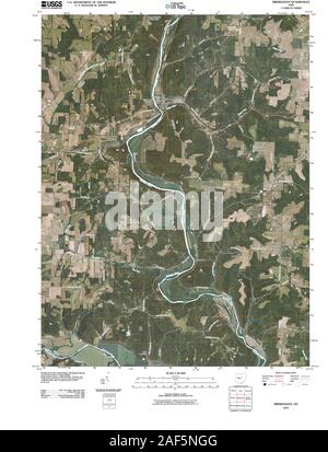USGS TOPO Map Ohio OH Brinkhaven 20100809 TM Restoration Stockfoto