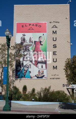 El Paso, Texas. El Paso Museum der Geschichte. Stockfoto