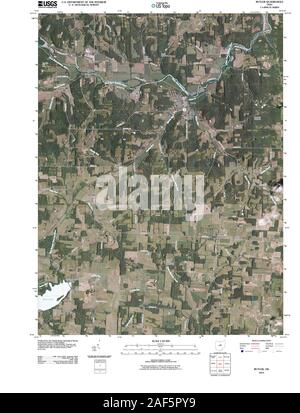 USGS TOPO Map Ohio OH Butler 20100809 TM Restoration Stockfoto