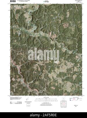 USGS TOPO Karte Ohio OH Byer 20100722 TM Wiederherstellung Stockfoto